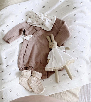Mini and Me Heirloom Baby Blanket - Ivory