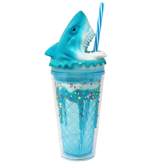 PINK POPPY | DRINKING CUP | BLUE SHARK
