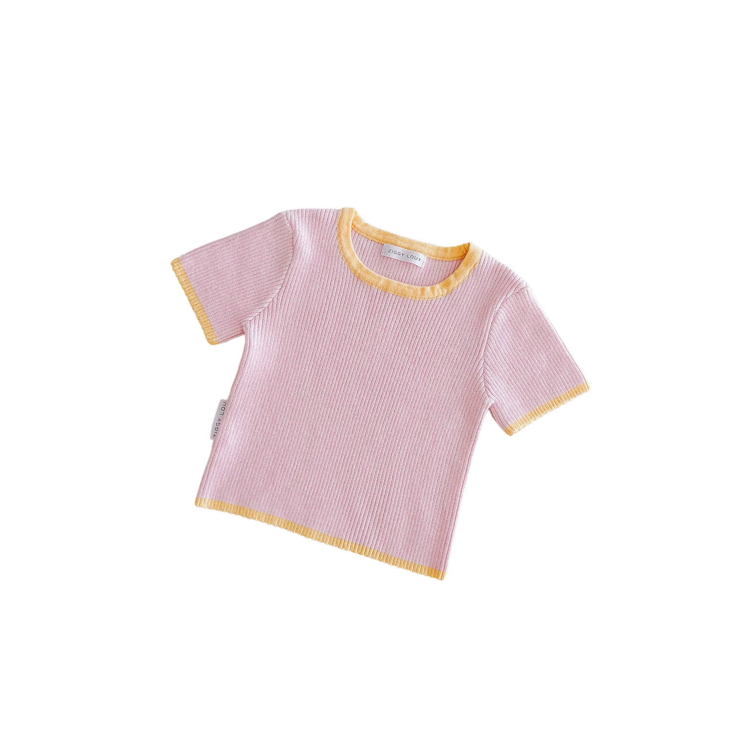 ZIGGY LOU RIBBED TEE | CLEMENTINE