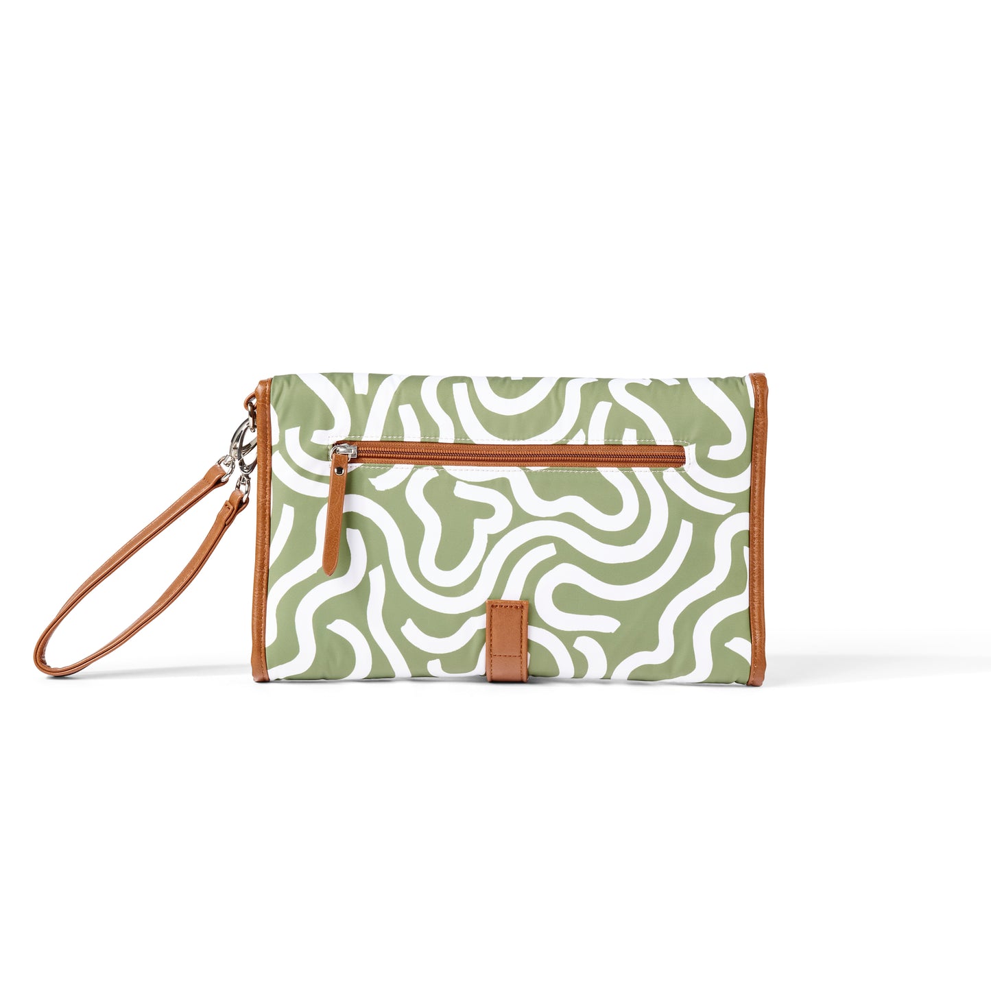 OiOi Change Mat Clutch - Green Squiggle