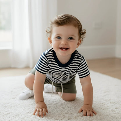 LOVE HENRY | HENRY RURAL CO TEE | NAVY WHITE STRIPE