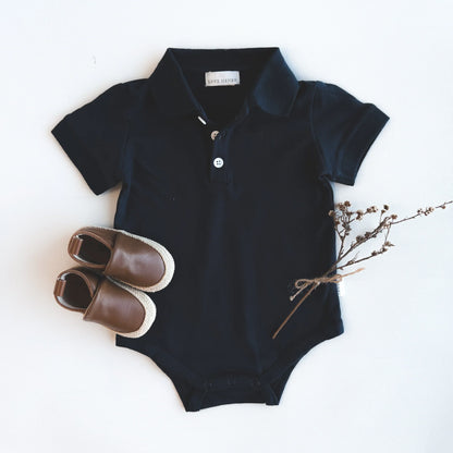 LOVE HENRY | POLO ROMPER | NAVY