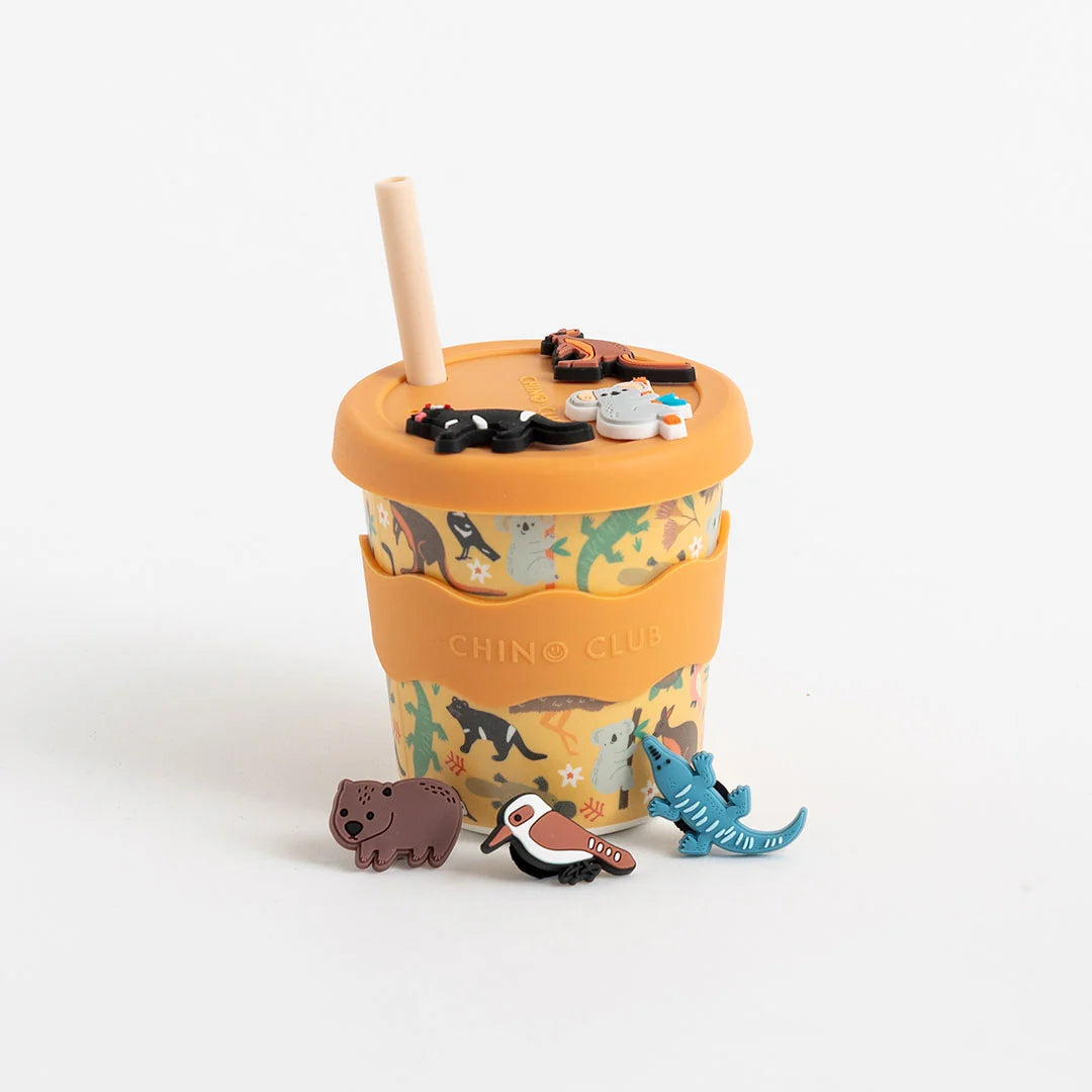 CHINO CLUB CHARM CUP WITH LID | AUSSIE ANIMALS