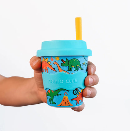 CHINO CLUB BABY CHINO CUP WITH LID | DINOSAURS AND MONSTER TRUCKS (8OZ)