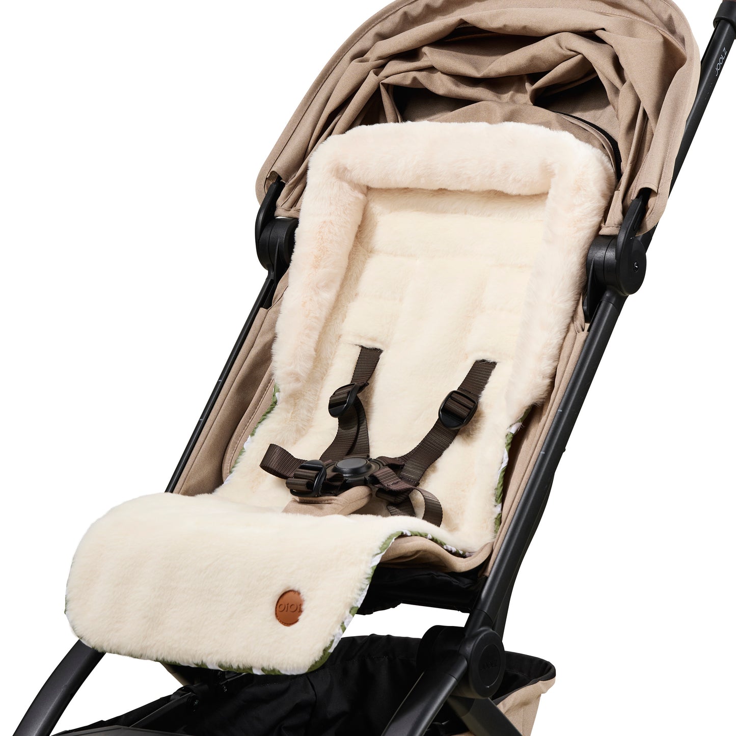 OiOi Reversible Pram Liner - Green Squiggle