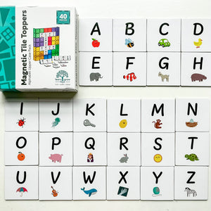 Learn and Grow Magnetic Tile Topper | Alphabet Upper Case