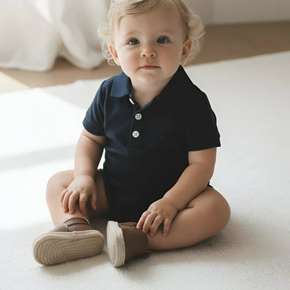 LOVE HENRY | POLO ROMPER | NAVY