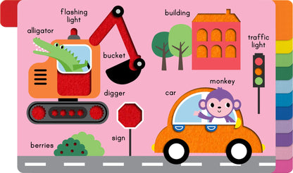 Kids Chunky Felt Tabbed Board Book - First Words