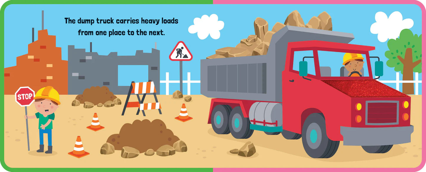 Kids Touch and Feel Board Book - Trucks And Diggers