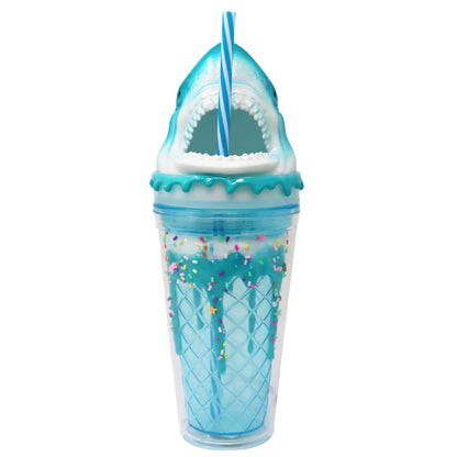 PINK POPPY | DRINKING CUP | BLUE SHARK