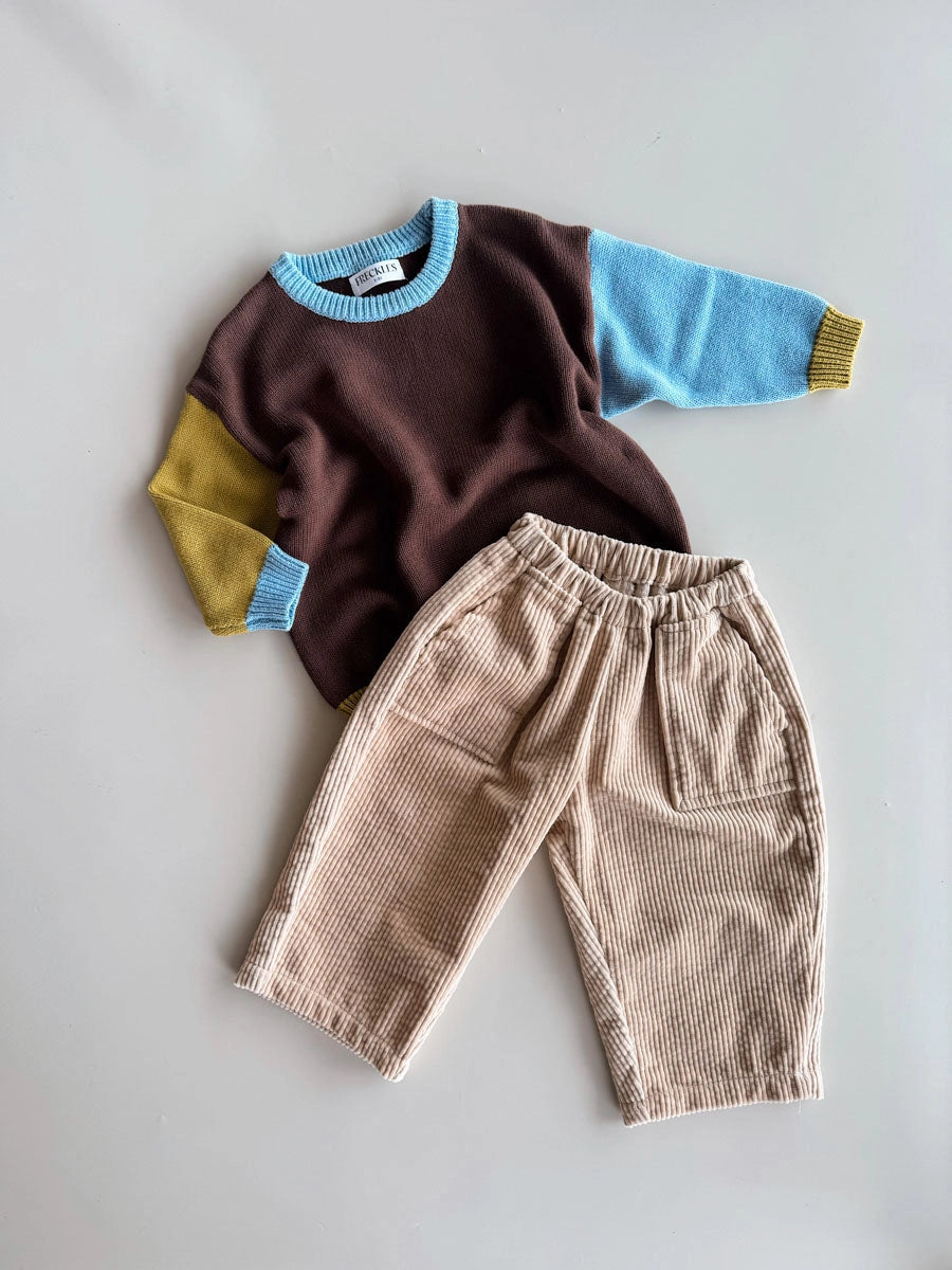 FRECKLES THE LABEL COTTON JUMPER | BROWN/BLUE/GREEN