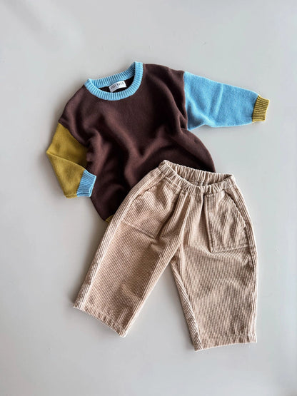 FRECKLES THE LABEL COTTON JUMPER | BROWN/BLUE/GREEN