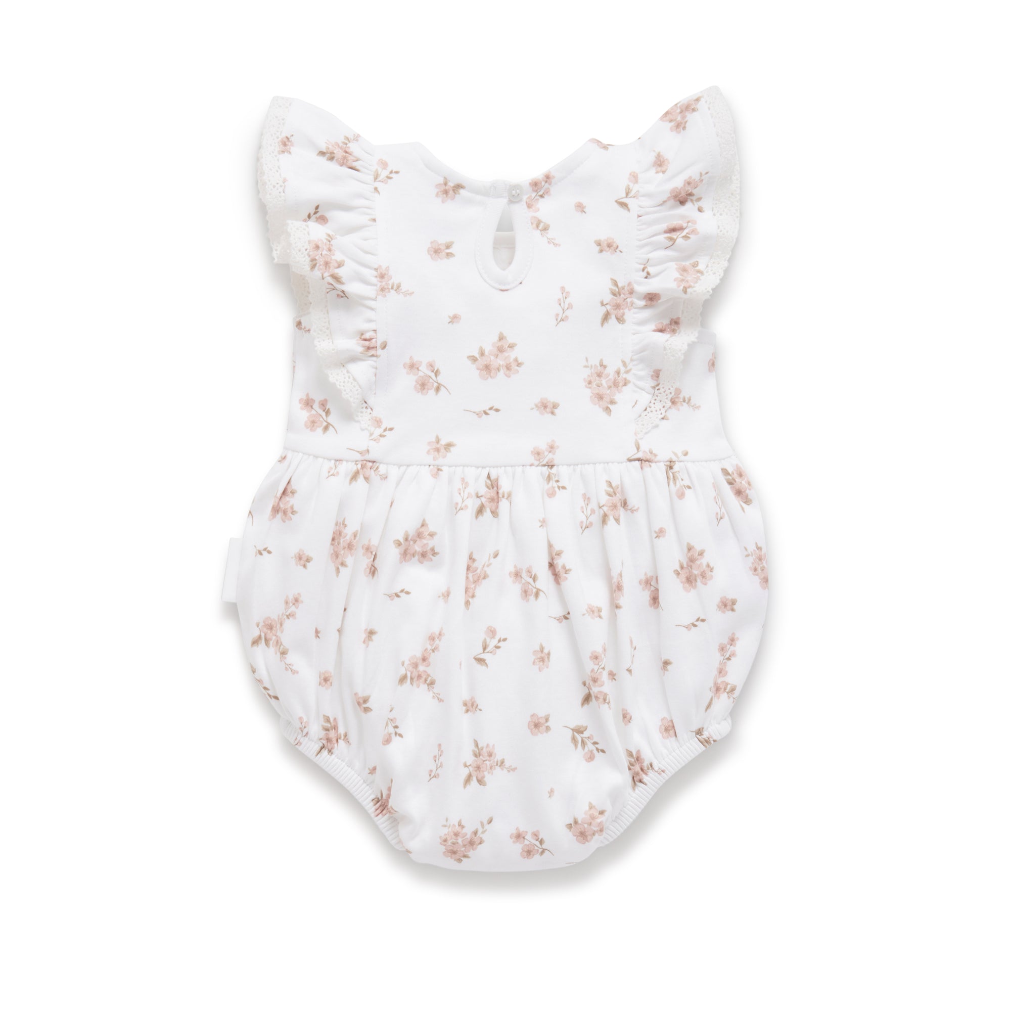 Aster and Oak Blossom Bubble Romper - White