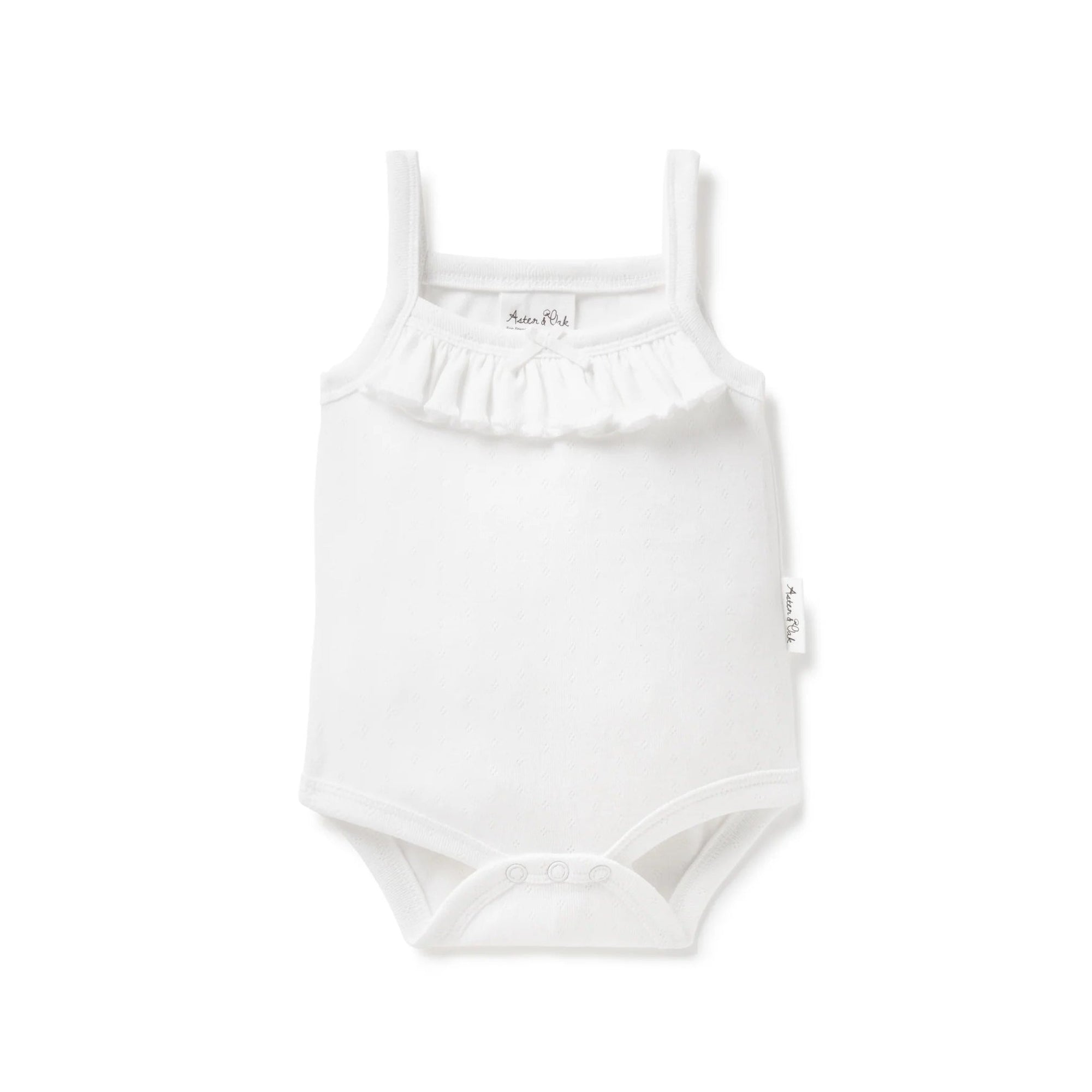 aster and oak pointelle romper - angus and dudley