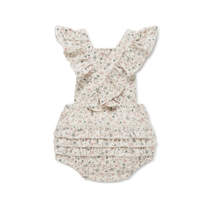 Aster and Oak Frill Playsuit - Winter Floral