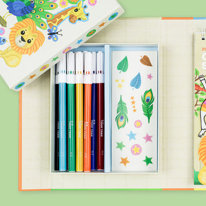 Tiger Tribe Colouring Set - Zoo