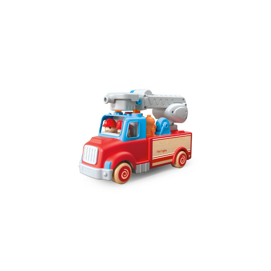 Wooden Fire Engine With Sound And Light