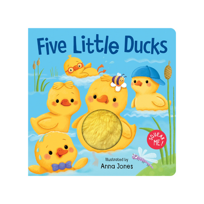 Kids Squeaky Plush Board Book - Five Little Ducks