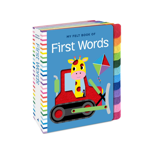 Kids Chunky Felt Tabbed Board Book - First Words