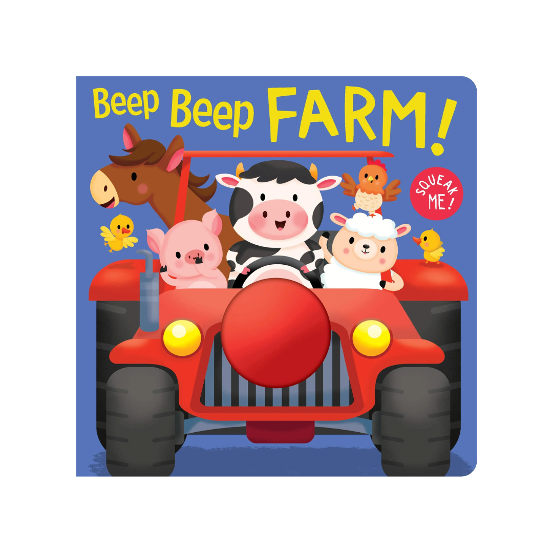 Kids Squeak Me Board Book - Beep Beep Farm