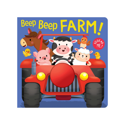 Kids Squeak Me Board Book - Beep Beep Farm