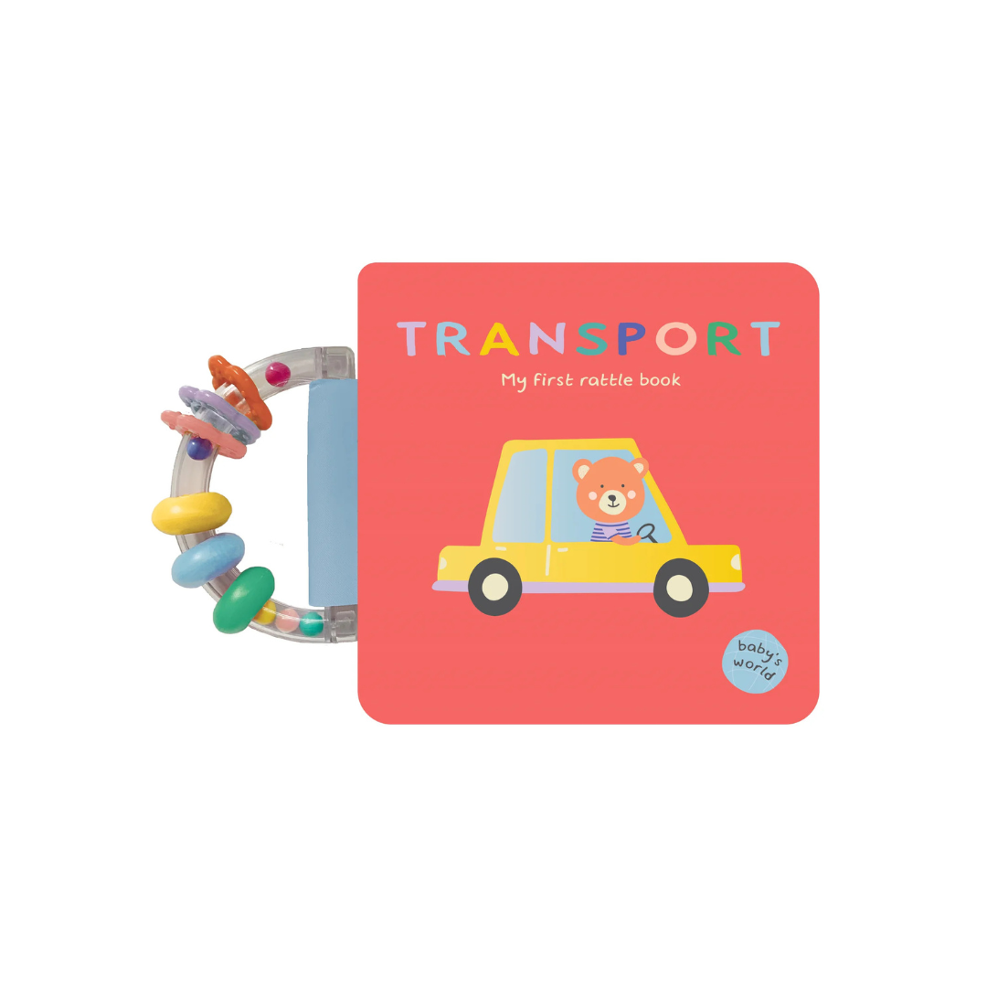 Kids Rattle Handle Board Book - Vehicles