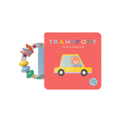 Kids Rattle Handle Board Book - Vehicles