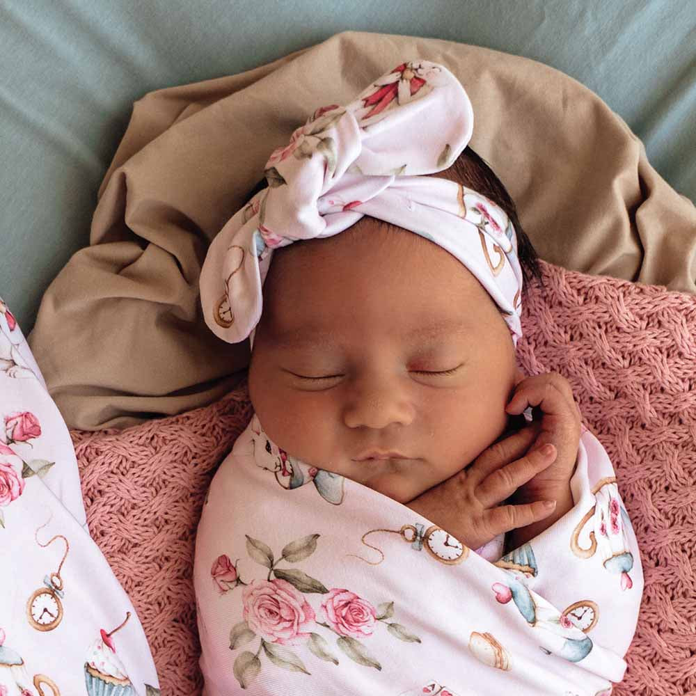 Snuggle Hunny Topknot Headband - Alice's Tea Party