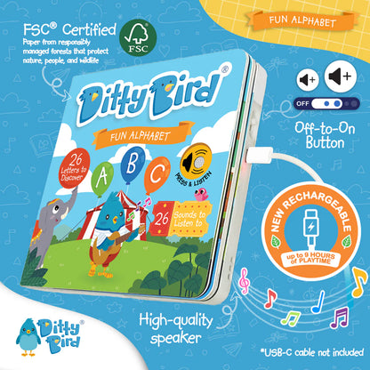 DITTY BIRD RECHARGEABLE BOOK | FUN ALPHABET