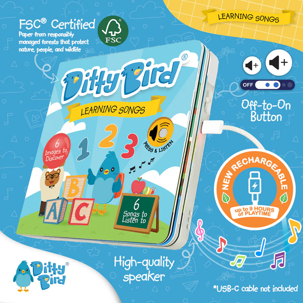 DITTY BIRD RECHARGEABLE BOOK | LEARNING SONGS