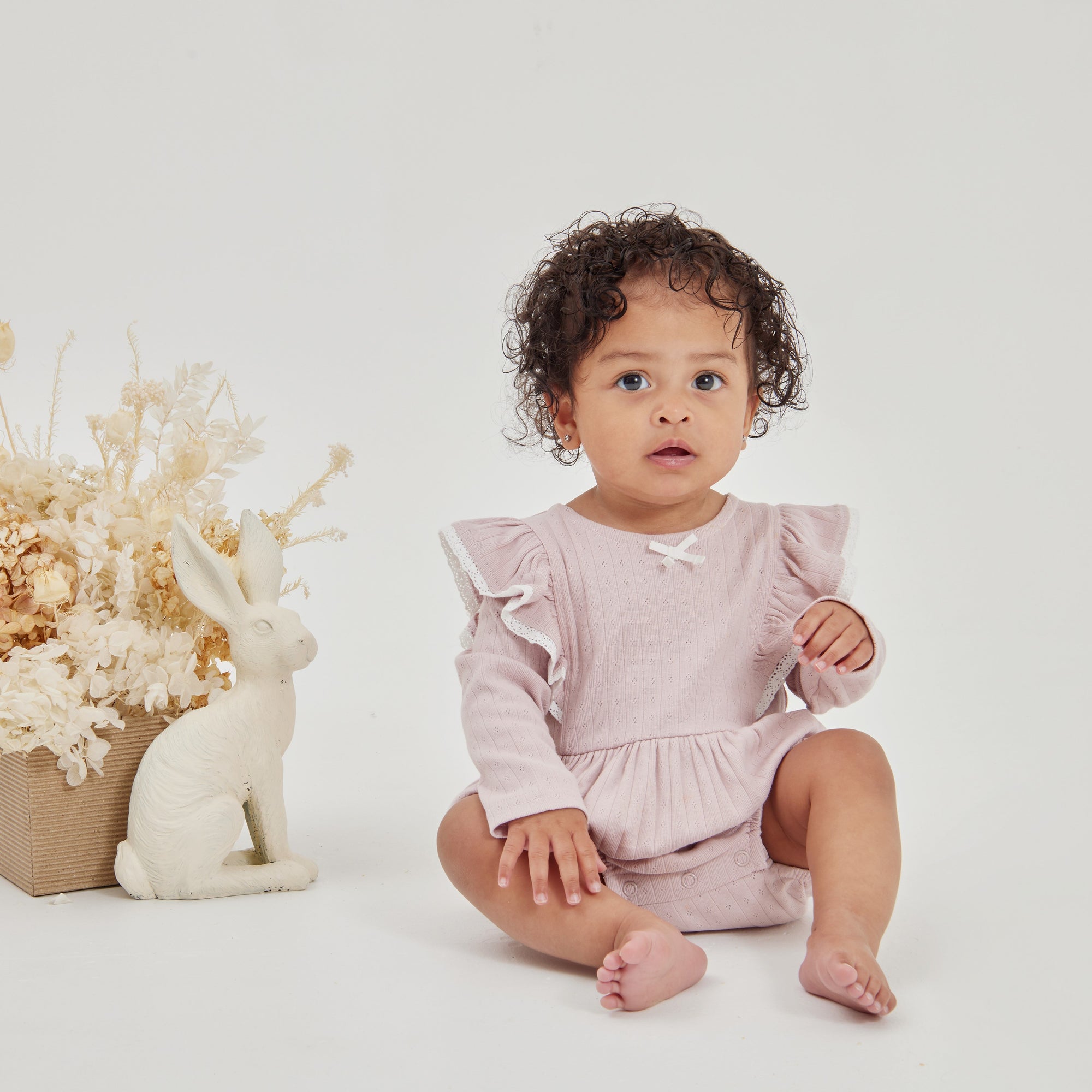 Aster and Oak Bubble Romper - Violet Ice