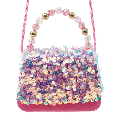 Pink Poppy Mermaid Flip Sequin Handbag