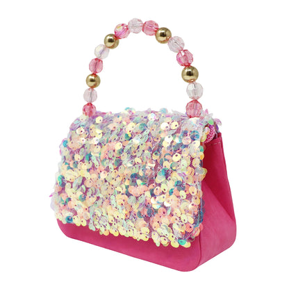 Pink Poppy Mermaid Flip Sequin Handbag