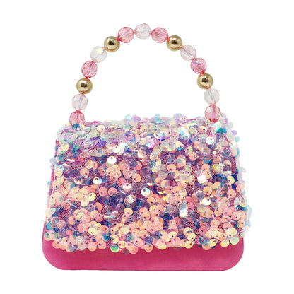Pink Poppy Mermaid Flip Sequin Handbag