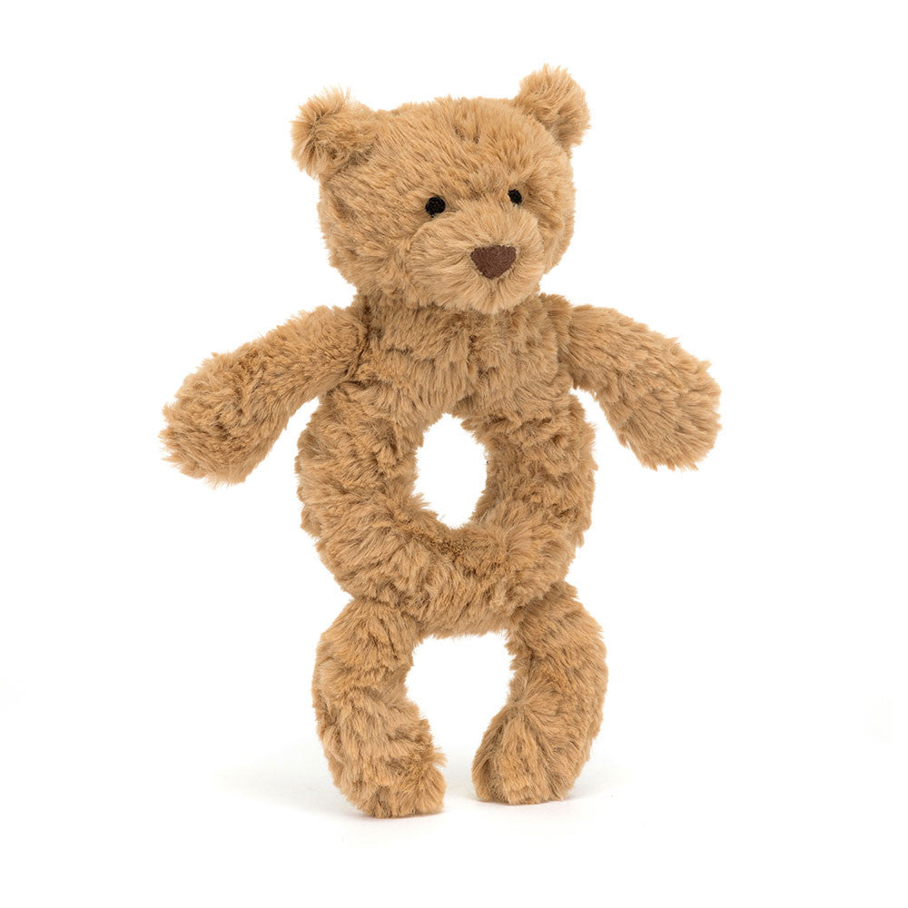 Plush teddy bear toy on a white background