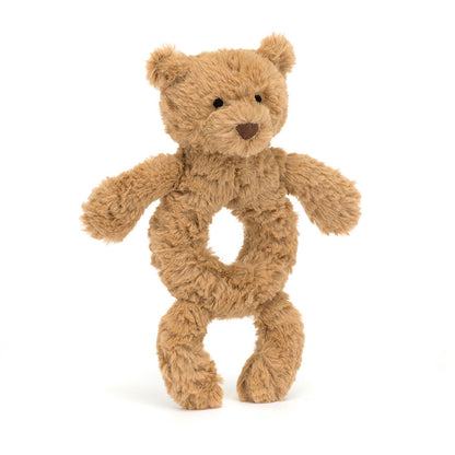 Plush teddy bear toy on a white background