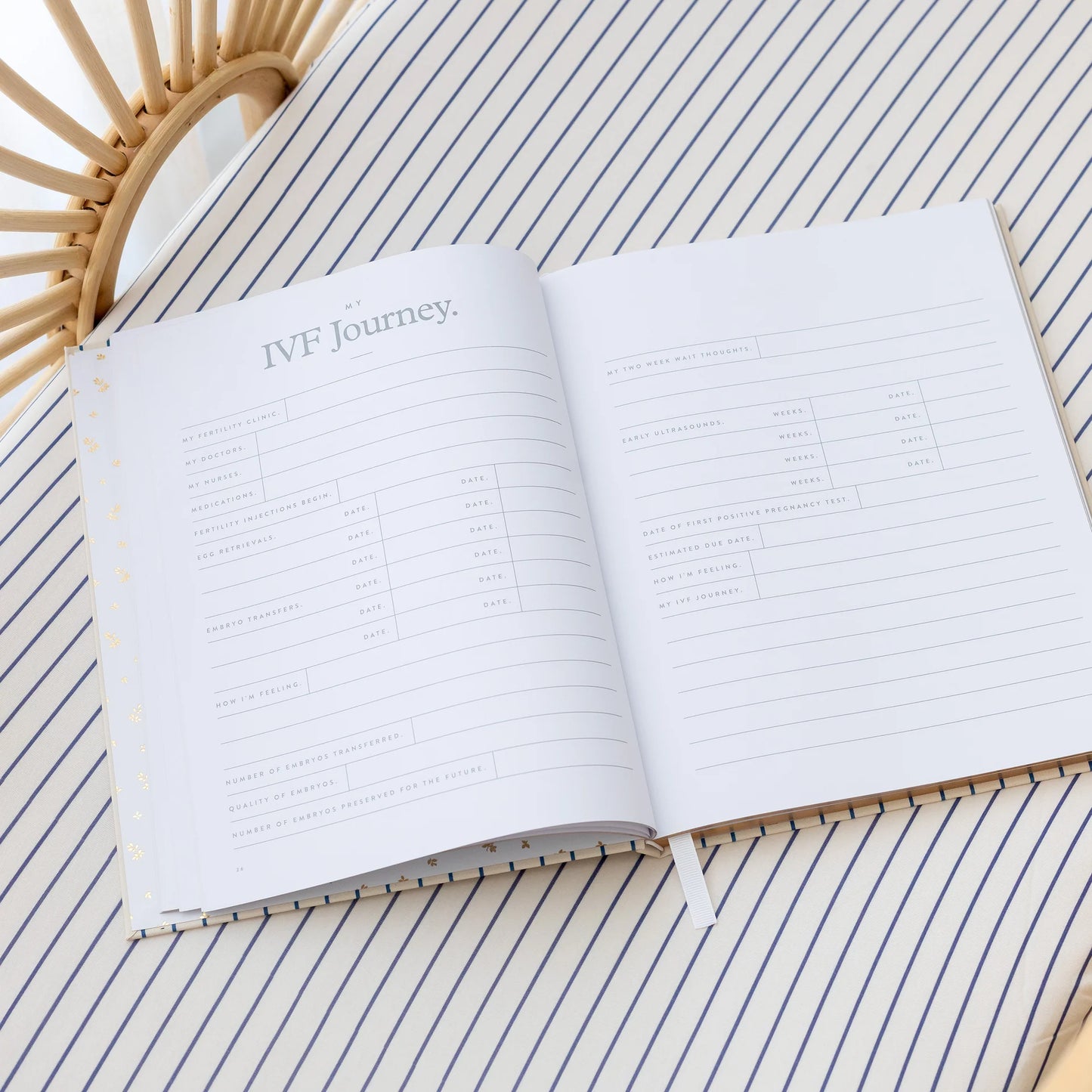 Fox and Fallow Baby Journal - Baby Book Breton Stripe