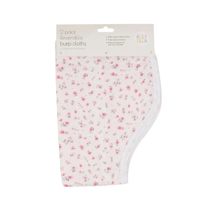 ALL 4 ELLA COTTON BURP CLOTH | PINK PETALS