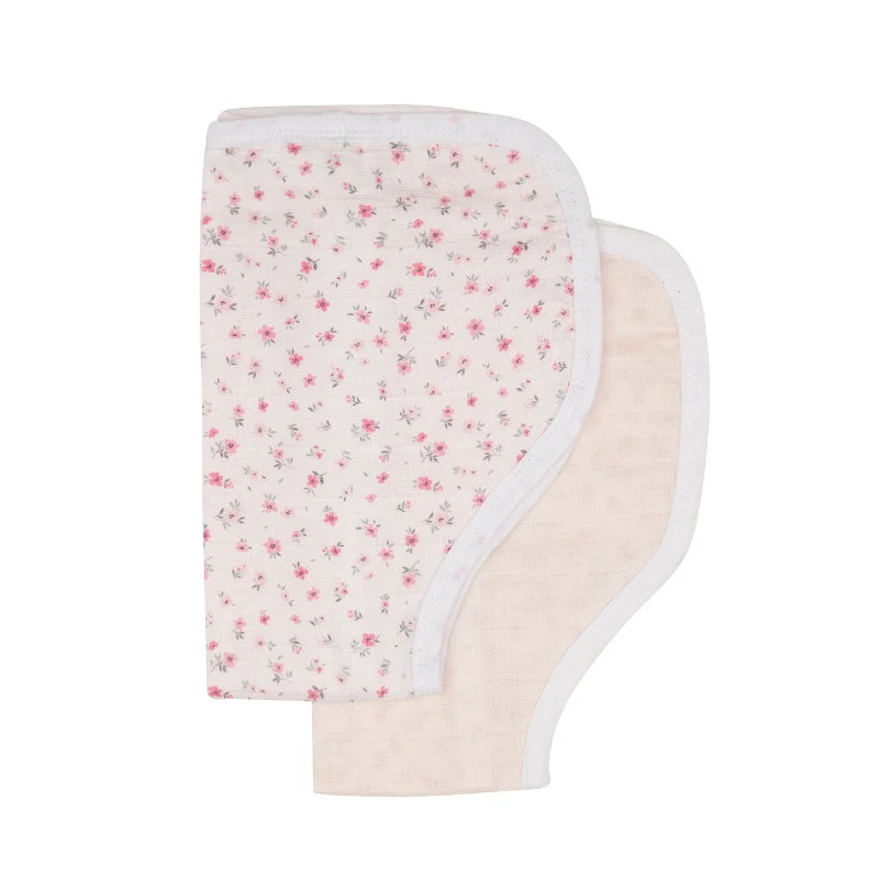 ALL 4 ELLA COTTON BURP CLOTH | PINK PETALS