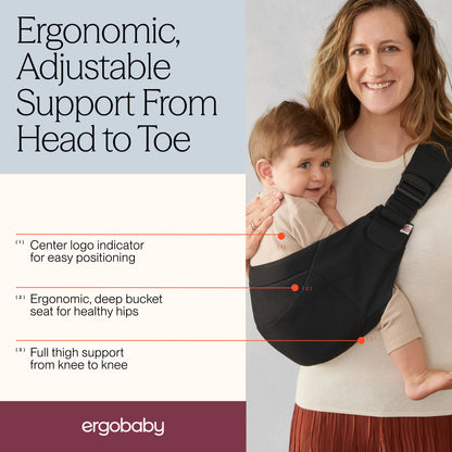 ERGOBABY UPSIE SLING CARRIER | ONYX BLACK