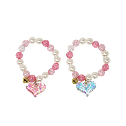 PINK POPPY BFF CONFETTI HEART BRACELET SET