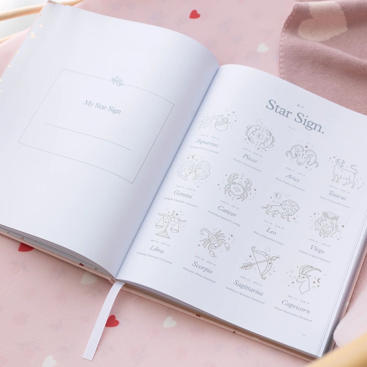 Fox and Fallow Baby Journal - Baby Book Little Hearts