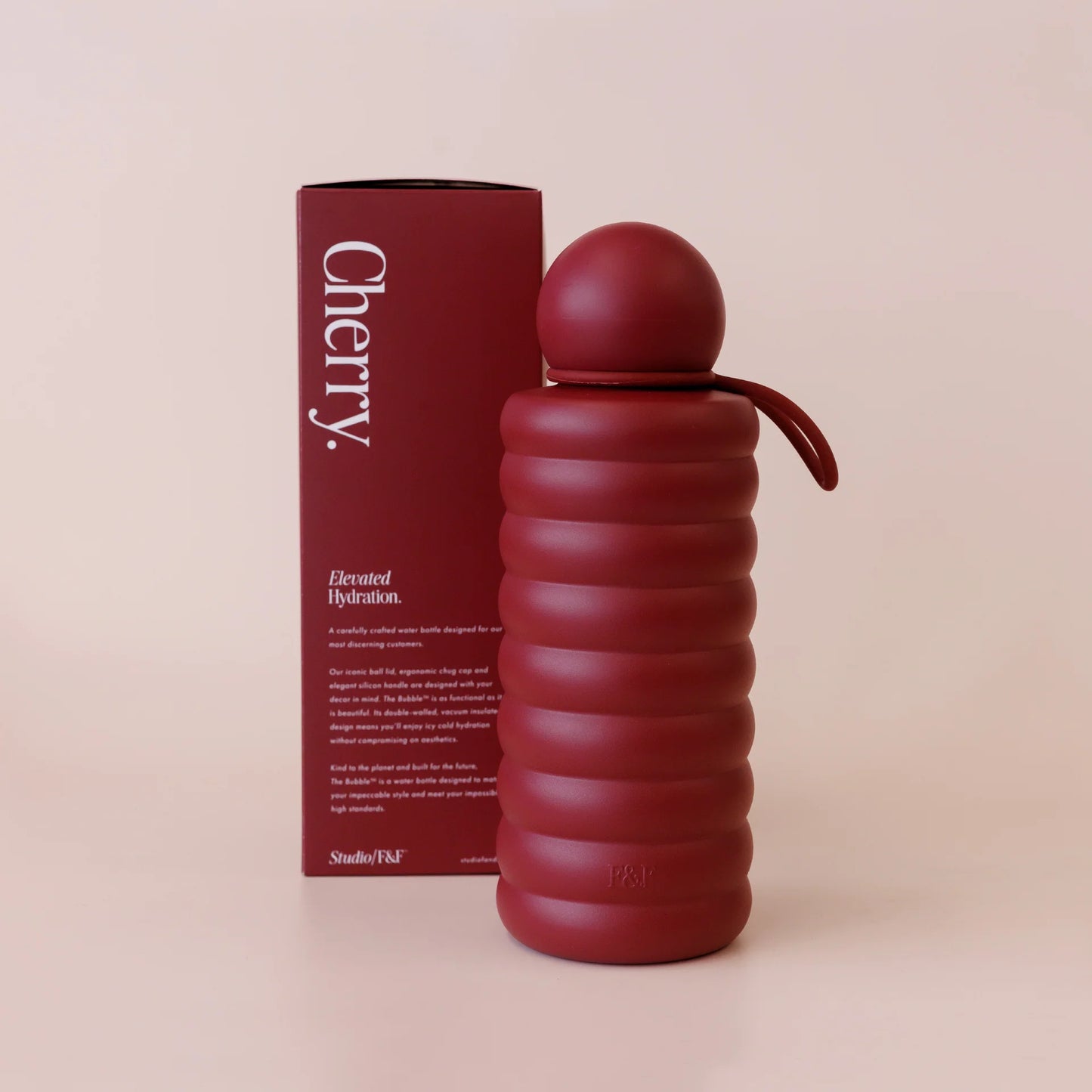 FOX AND FALLOW THE BUBBLE REUSABLE WATER BOTTLE | CHERRY