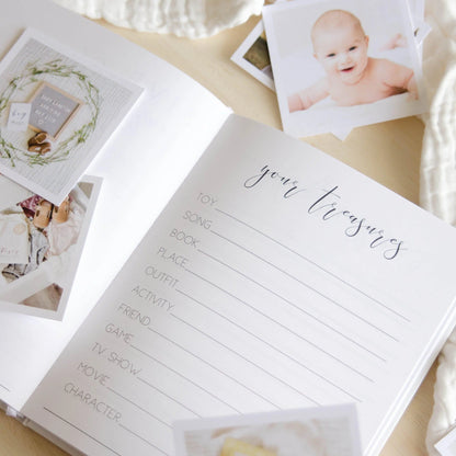 BLOSSOM AND PEAR BABY MEMORY BOOK | CLASSIC WHITE