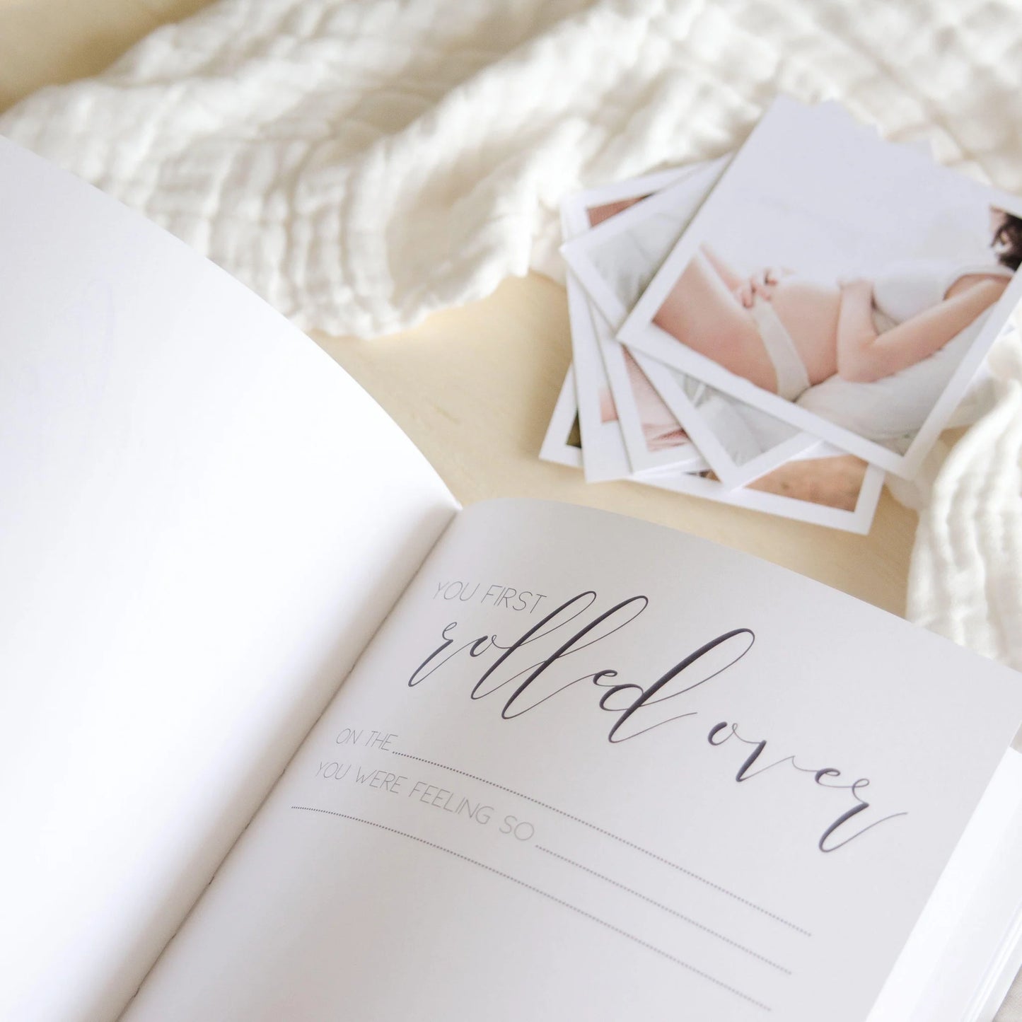 BLOSSOM AND PEAR BABY MEMORY BOOK | SAND LINEN