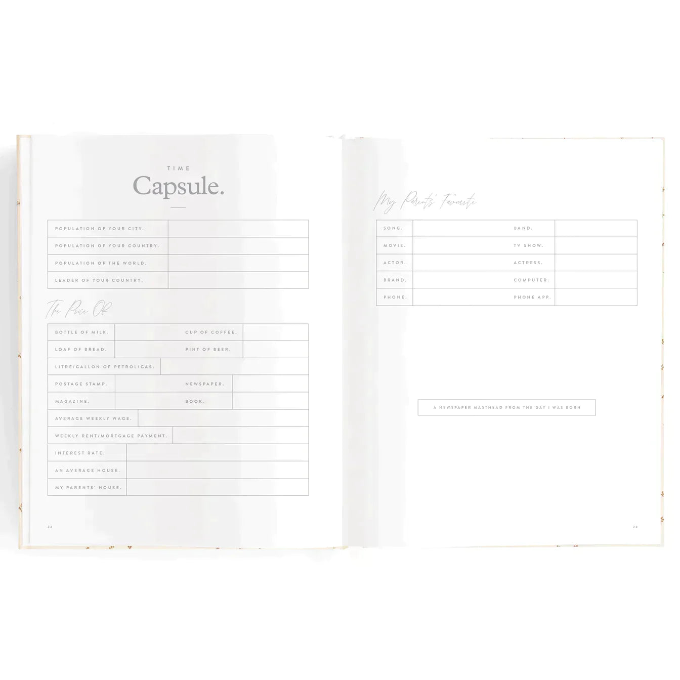 Fox and Fallow Mini Baby Journal - Sage