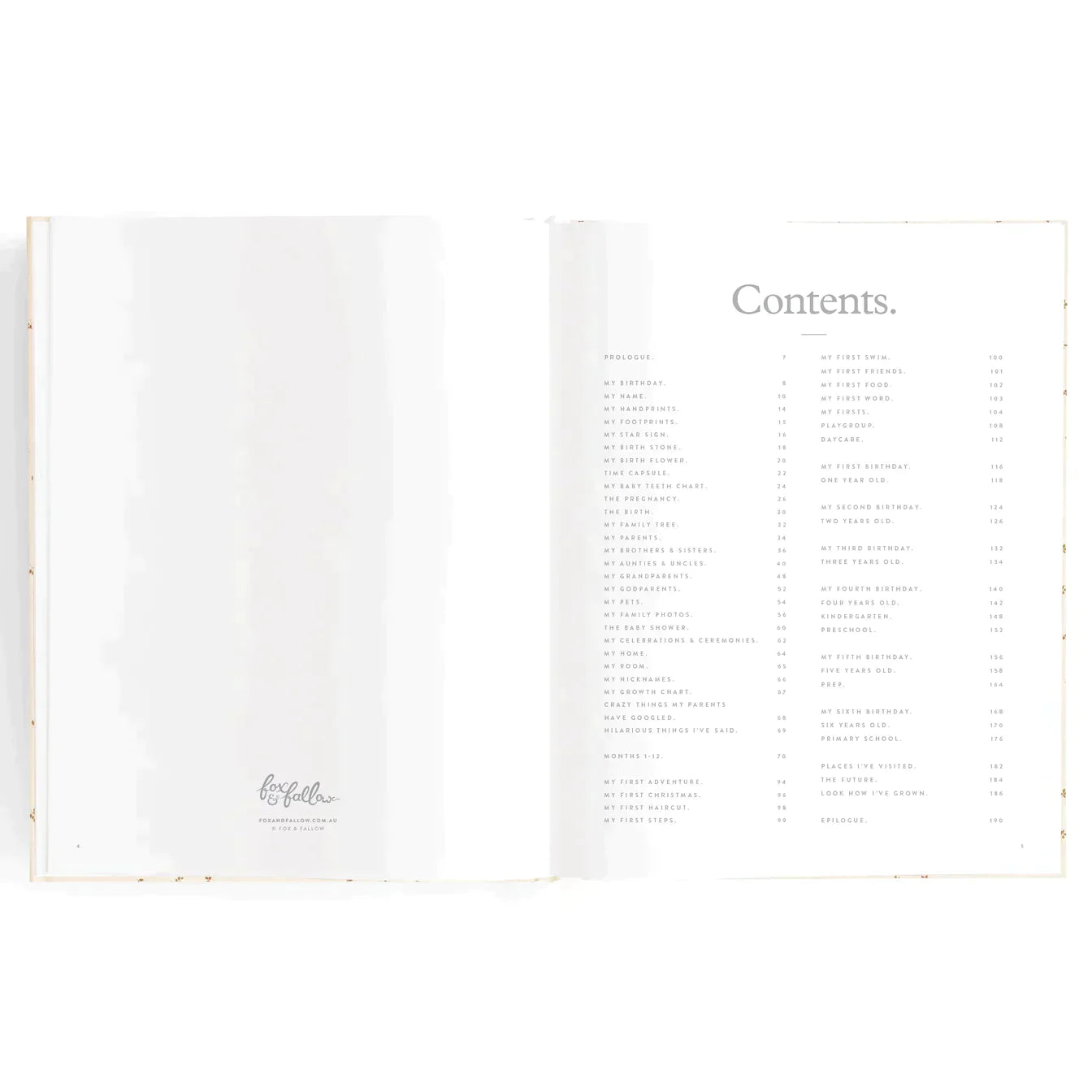 Fox and Fallow Mini Baby Journal - Sage