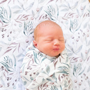 Bambella Designs Bamboo Cotton Muslin Swaddle - Botanical