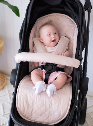 Bambella Designs Reversible Pram Liner - Lullaby Pink