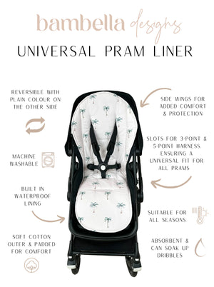 Bambella Designs Reversible Pram Liner - Botanical